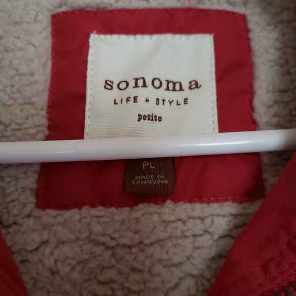 NEW Sonoma Women's Vest with Detachable Hood Size PL - Picture 4 of 5